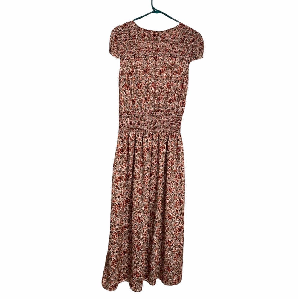 NWT Max Studio Ditsy Print Smock Waist Maxi dress - Picture 9 of 11